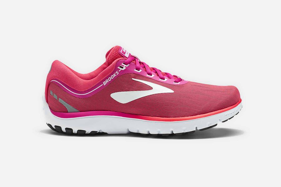 Brooks Running Shoes Womens Pink/White - Pureflow 7 Road - 1987-MAXDP